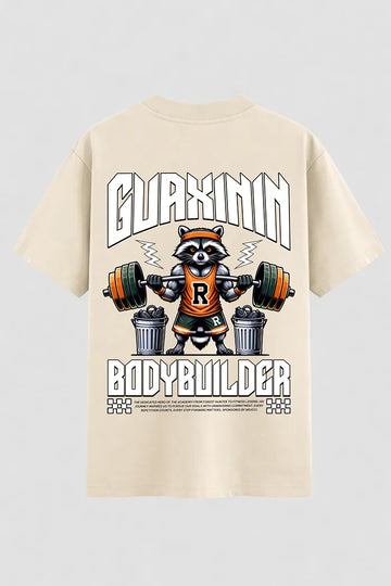 Camiseta Oversized Cute Gym guaxinim bodybuilder