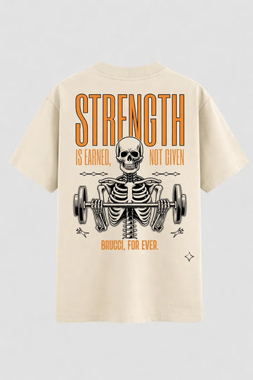 Camiseta Oversized Gym Skull Strengh