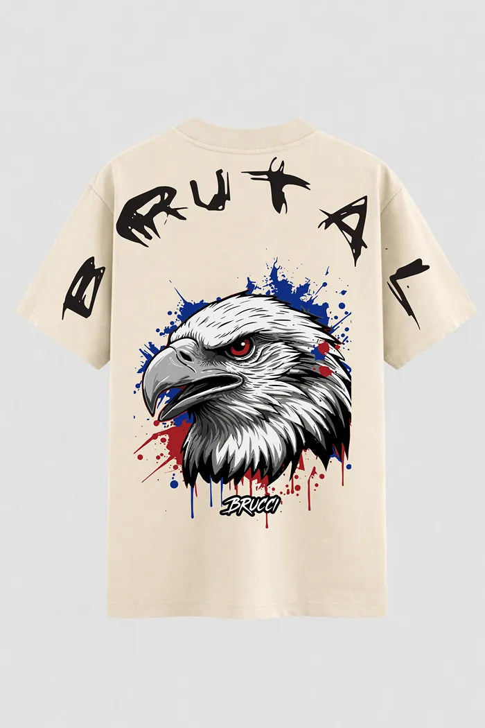 Camiseta Oversized Brucci Brutal animals American Águia