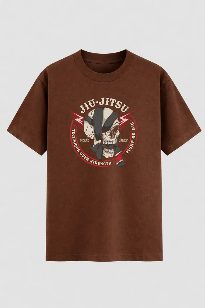 Camiseta Oversized Jiu-Jitsu Caveira