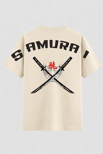Camiseta Oversized SAMURAI Espadas Cruzadas