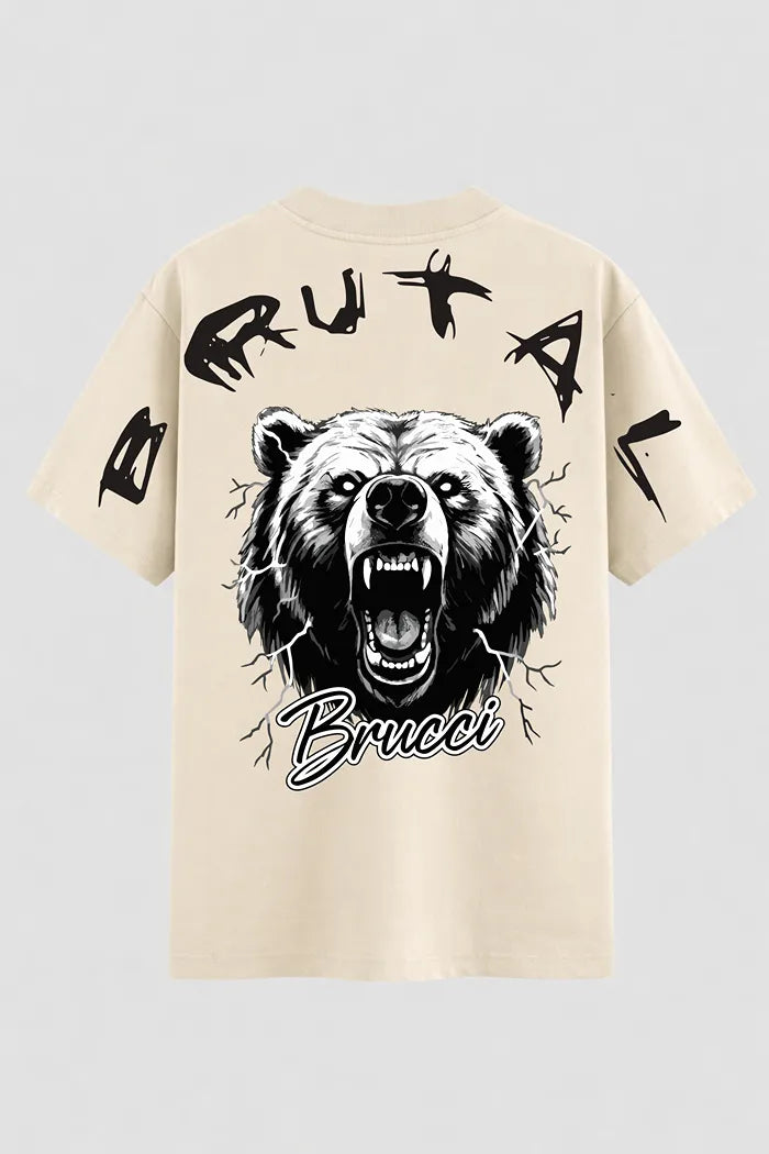Camiseta Oversized Brucci Brutal animals Urso
