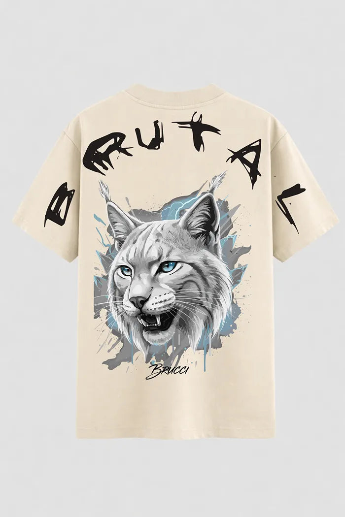 Camiseta Oversized Brucci Brutal animals Lince da Montanha
