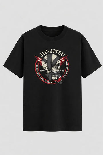 Camiseta Oversized Jiu-Jitsu Caveira