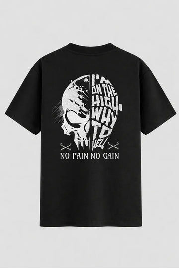 Camiseta Oversized Gym Skull Highway