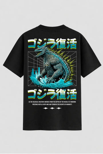 Camiseta Oversized Godzilla