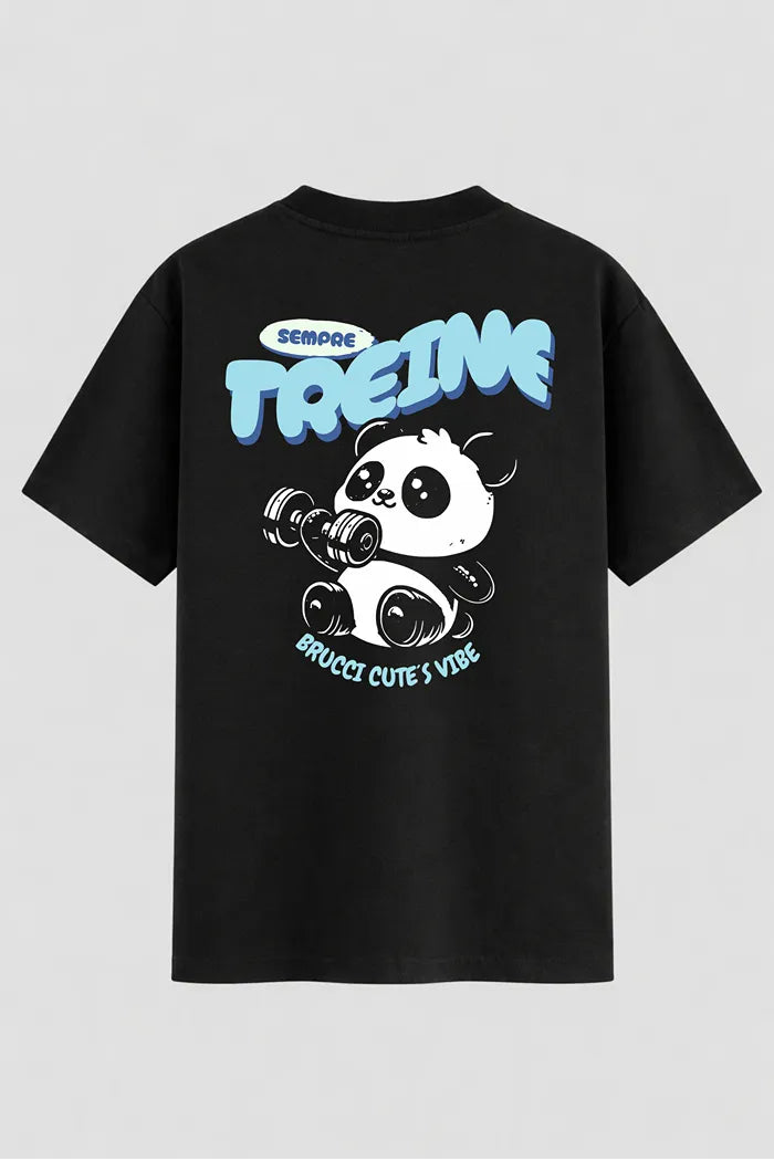 Camiseta Oversized Cute Gym Panda