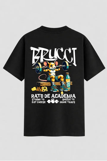 Camiseta Oversized Cute Gym Chesse Lovers rato de academia