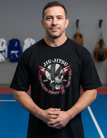 Camiseta Oversized Caveira linha Jiu-Jitsu