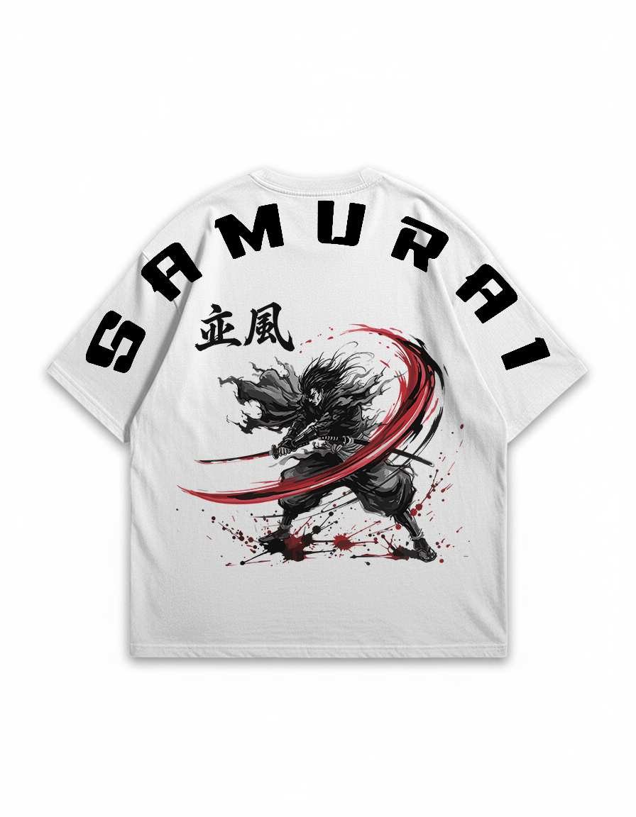 Camiseta Oversized SAMURAI katana Angry