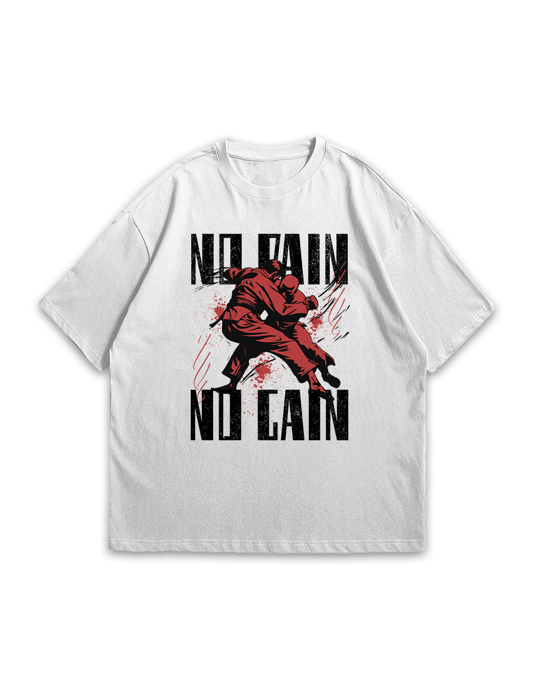 Camiseta Oversized Jiu-Jitsu No Pain No Gain