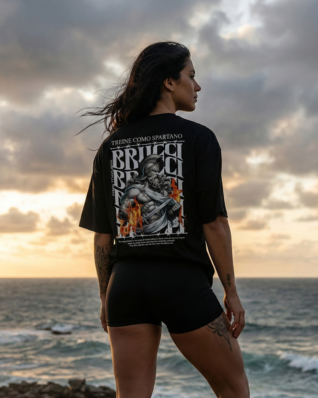 Camiseta Oversized Brucci Originals Ares God of Chaos