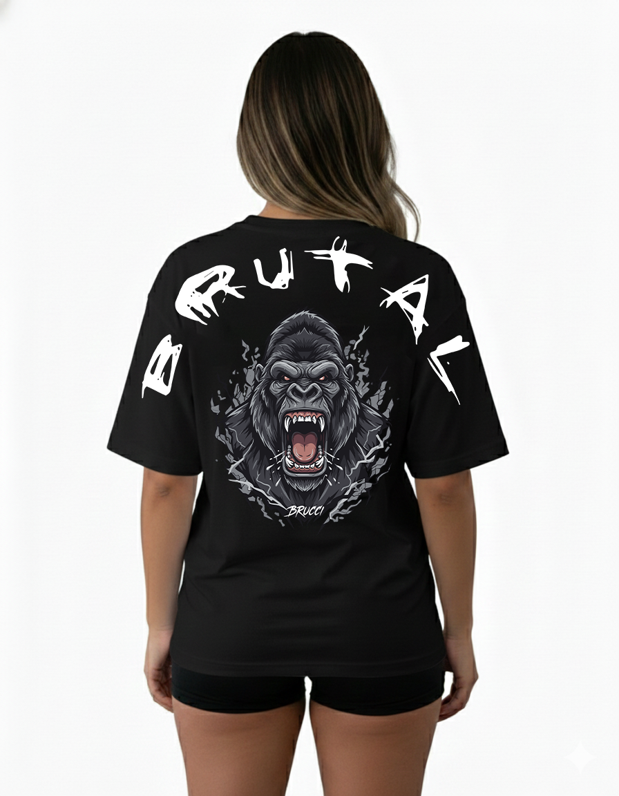Camiseta Oversized brucci Brutal animals Gorila
