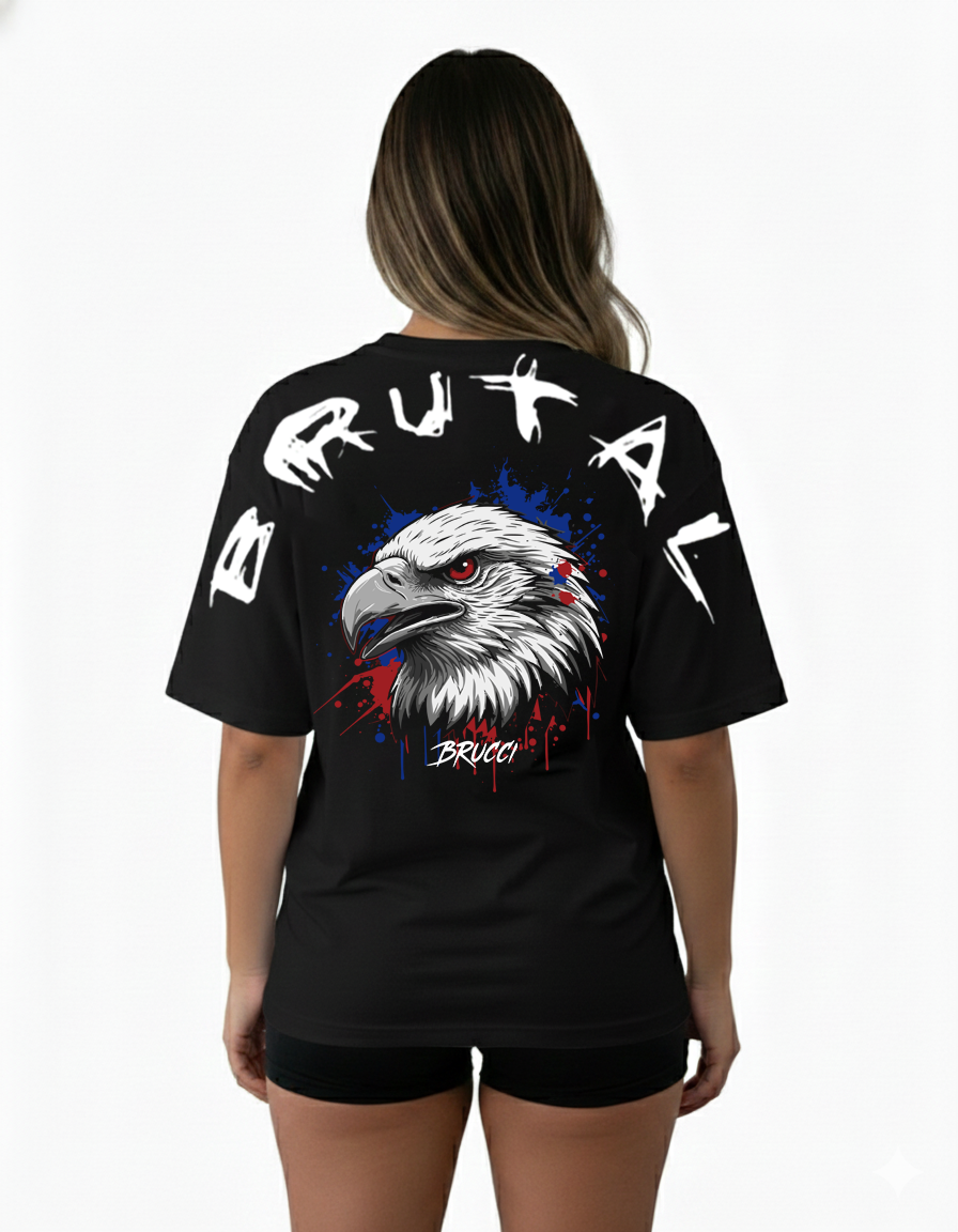 Camiseta Oversized Brucci Brutal animals American Águia