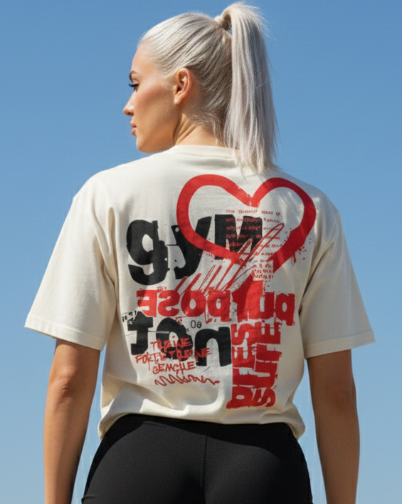 Camiseta Oversized Brucci Originals Letras & Rabisco