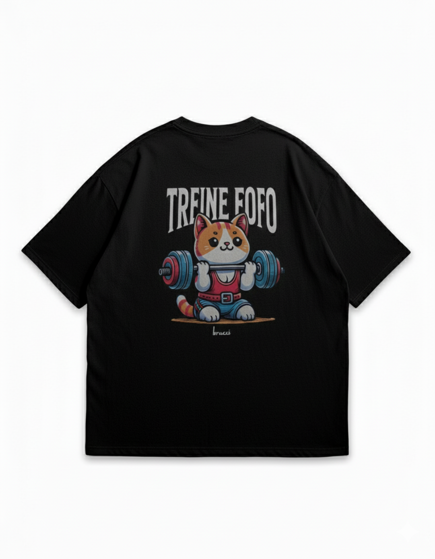 Camiseta Oversized Cute Gym Treine Fofo