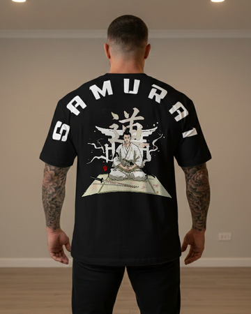 Camiseta Oversized SAMURAI Guerreiro Sentado