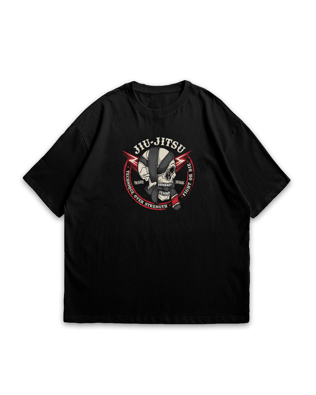 Camiseta Oversized Caveira linha Jiu-Jitsu