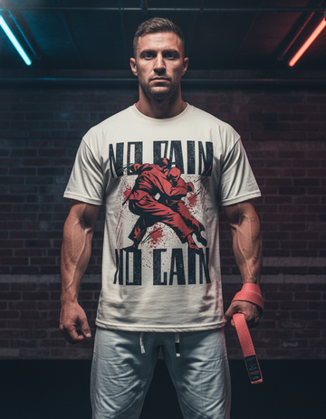 Camiseta Oversized Jiu-Jitsu No Pain No Gain