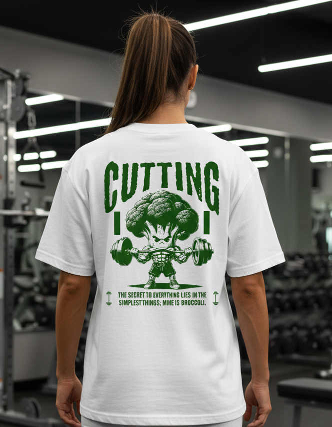 Camiseta Oversized Cute Gym o segredo é o Brócoles