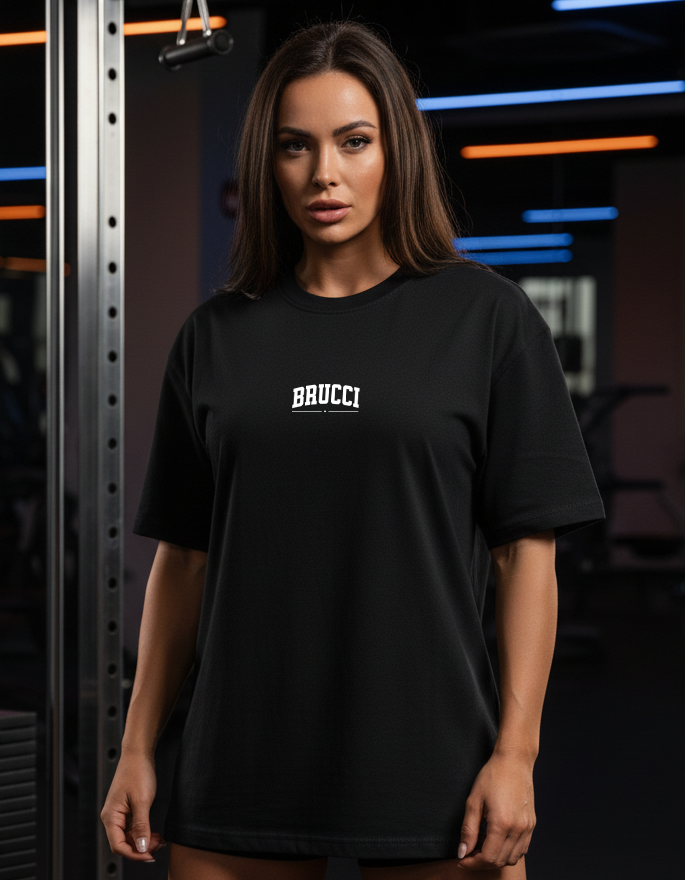 Camiseta Oversized Cute Gym Shark fofo tubarão